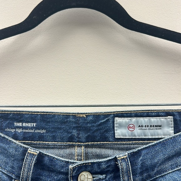 Ag Adriano Goldschmied The Rhett Vintage High-waisted Straight Leg Jeans Size 26 - Picture 4 of 8